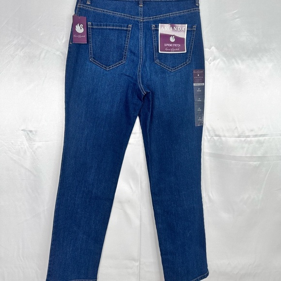 Gloria‎ Vanderbilt Classic Rise Tapered Leg Blue Women's Jeans Size 8P - Picture 4 of 14
